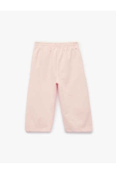Koton Kız Bebek Şardonlu Beli Lastikli Basic Jogger Eşofman Altı - Resim 6