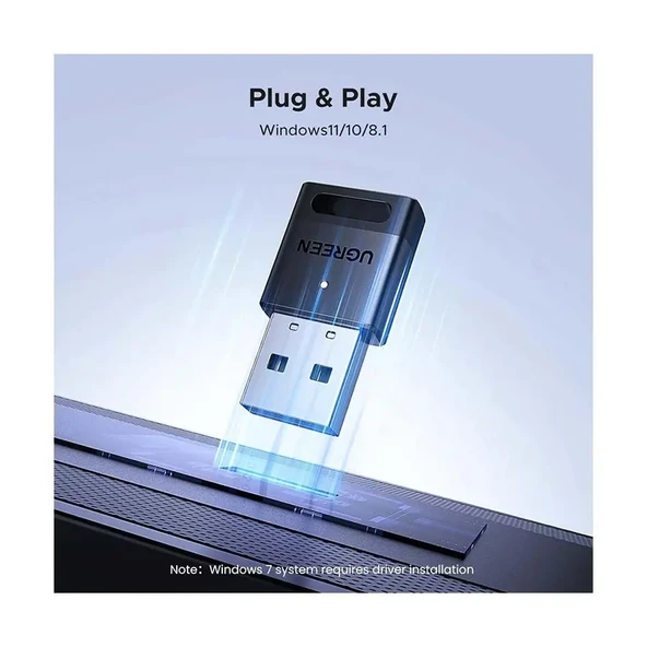 UGREEN 45134 CM748 USB-A Bluetooth 5.4 Mini Dongle Adaptör - Resim 3