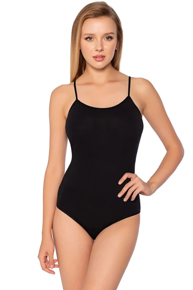 6 lı Gümüş Kadın İp Askılı Kancalı Çıt Çıtlı Body 4025 ürün görseli 1
