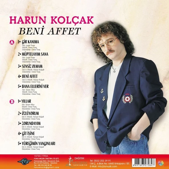 Harun Kolçak Beni Affet -  Renkli Plak - Resim 2