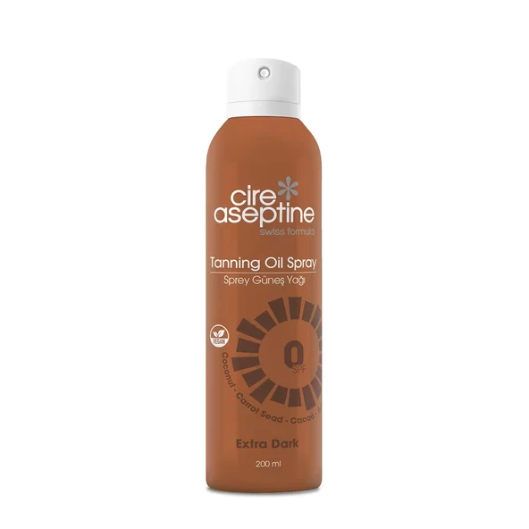 Cire Aseptine Extra Koyu Güneş Yağı Spreyi SPF0 200 ml ürün görseli 1