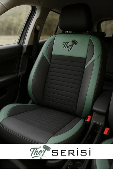 Skoda Rapid Spaceback Elegance 1.6 Tdi Cr 90 Dsg 2015 UYUMLU TAY TÜYÜ THOR OTO KILIFI TAM SET YEŞİL ürün görseli 1