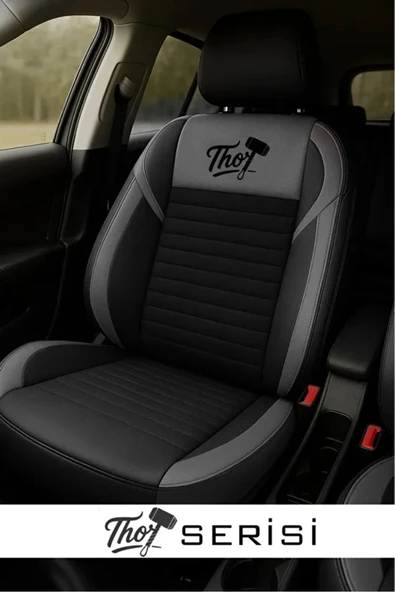 Skoda Rapid 1.4 Tdi Cr 90 Green Tec Ambition Dsg 2017 UYUMLU TAY TÜYÜ THOR OTO KILIFI TAM SET GRİ ürün görseli 1