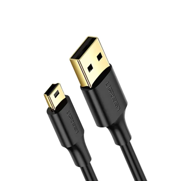 UGREEN 10355 US132 USB-A to Mini 5pin M Kablo Şarj ve Data Kablosu Siyah 1metre ürün görseli 1