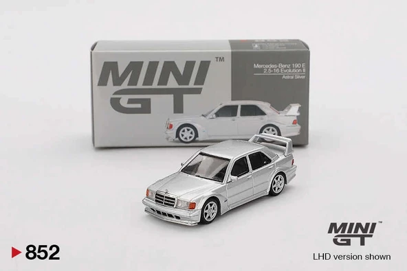 Mini GT MGT00852 1/64 Mercedes-Benz 190E 2.5-16 Evolution II Astral Silver ürün görseli 1