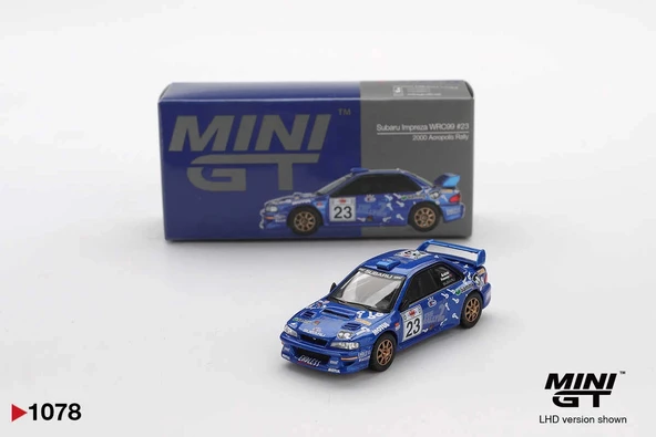 Mini GT MGT01078 1/64 Subaru Impreza WRC99 #23 2000 Acropolis Rally ürün görseli 1