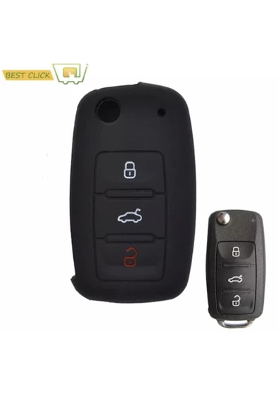Ufak Tefek Şeyler Volkswagen Polo Golf Jetta Passat Tiguan Caddy Silikon Anahtar Kılıfı ürün görseli 1