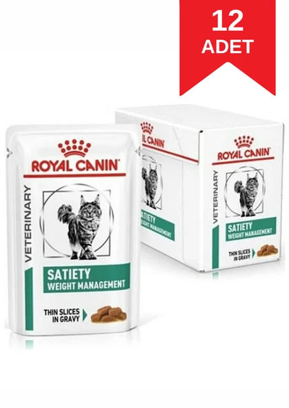 Royal Canin Veterinary Satiety Weight Pouch Doygunluk Destekleyen Kedi Maması 85 Gr x 12 Adet ürün görseli 1