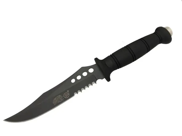 Sr S008b Lejyoner Tırtıklı Outdoor Bıçağı 29 Cm - Kauçuk Sap, Perçinli ürün görseli 1
