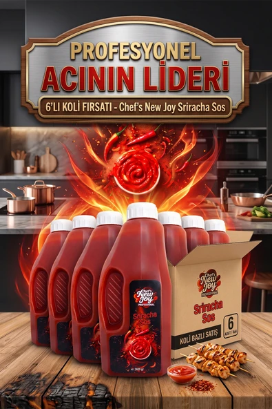 Sriracha Sos 2400 G x 6 Adet - 1 Koli (Koli Bazlı Avantaj Paketi) Profesyonel Lezzet Acı Sos ürün görseli 1