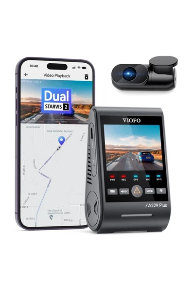 Viofo A229 Plus Ön ve Arka Araç Kamerası Seti ürün görseli 1