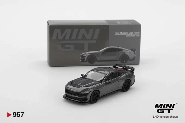 Mini GT MGT00957 1/64 Ford Mustang Dark Horse 2024 Carbonized Gray ürün görseli 1