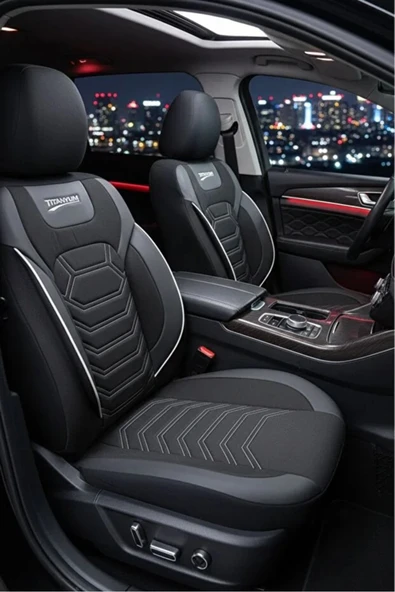 Dacia Duster Laureate 1.5 Dci 110 4x4 E2 I X Md 2014 UYUMLU TTN OTO KOLTUK KILIFI TAM SET BEYAZ ürün görseli 1