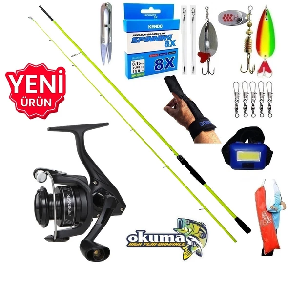 Okuma Revenger Rv-3000A 210cm 5-45gr Karbon High Tech Turna Spin Olta Takımı Seti ürün görseli 1
