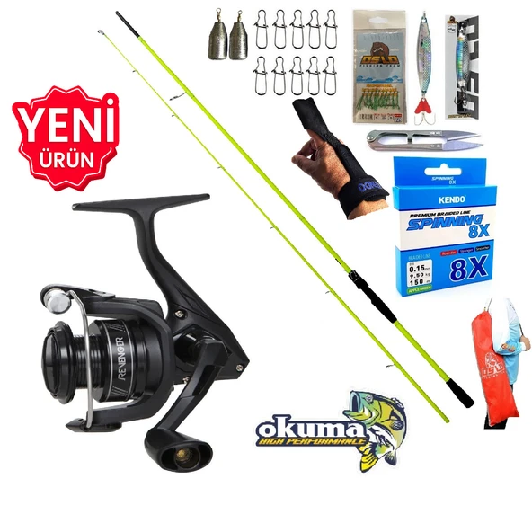 Okuma Revenger Rv-4000A 210cm 5-45gr Karbon High Tech Spin Olta Takımı Seti ürün görseli 1