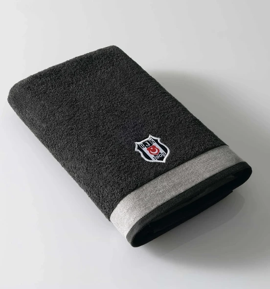 Taç Taraftar Lisanslı Beşiktaş Bukle Banyo Havlusu (70x140) ürün görseli 1