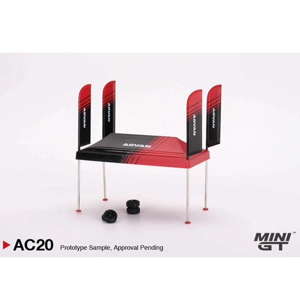 Mini GT 1/64 Paddock Service Tent Set - ADVAN MGTAC20 - Resim 3