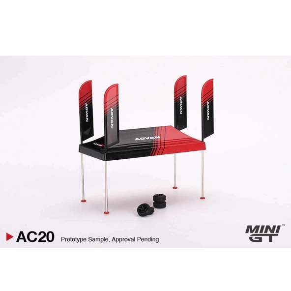 Mini GT 1/64 Paddock Service Tent Set - ADVAN MGTAC20 - Resim 2