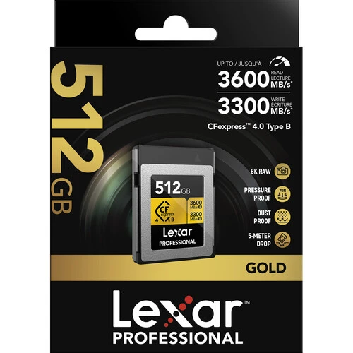 Lexar 512GB Professional CFexpress Type B Gold - Resim 6