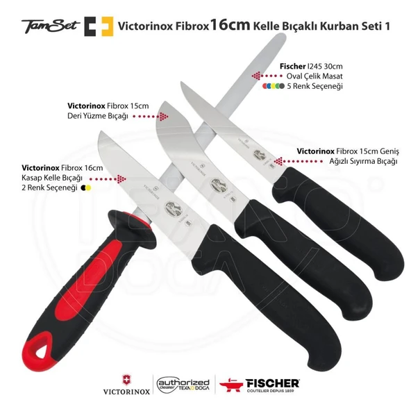Victorinox Fibrox 16cm Kelle Bıçaklı Kurban Seti 1 V1601C ürün görseli 1
