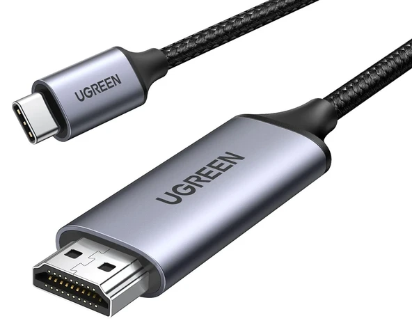 UGREEN 25155 MM142 4K 60Hz 18Gbps USB-C to HDMI Görüntü ve Ses Aktarım Kablosu Örgülü 1metre ürün görseli 1