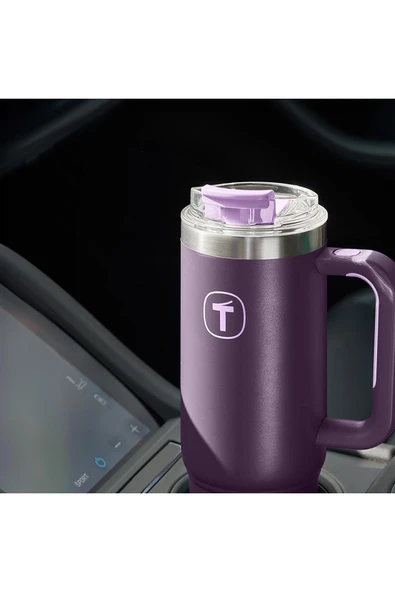 Tupperware Big T Termos 1.1L Böğürtlen - Resim 4