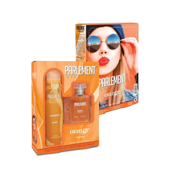 Parlement Orange Women Kadın Parfüm Seti 50 ml EdP ve 150 ml Deodorant Kalıcı Etkileyici Koku ürün görseli 1