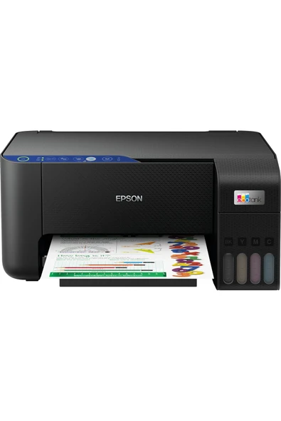Epson EcoTank L3252 Wi-Fi + Tarayıcı + Fotokopi Renkli Çok Fonksiyonlu Tanklı Mürekkep Püskürtmeli Yazıcı ürün görseli 1