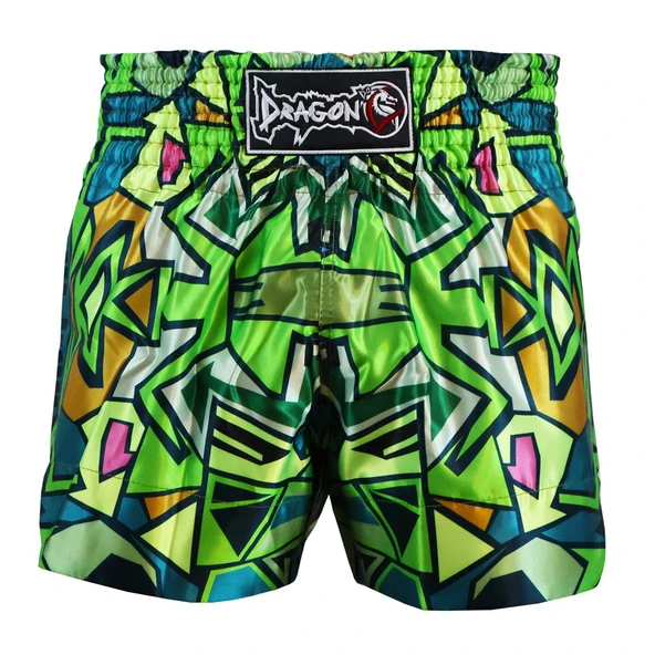 DragonDo MT3043 Muay Thai - Kick Boks Şortu Dijital Baskılı Yeşil Şort ürün görseli 1