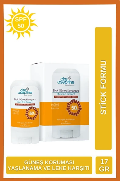 Cire Aseptine Stick Güneş Koruyucu Yaşlanma ve Leke Karşıtı SPF50 17 gr ürün görseli 1