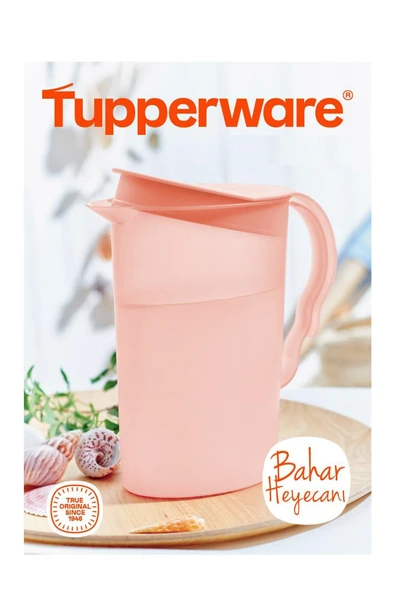 Tupperware Eko Tip Top Sürahi suluk 2 litre somon YENİ RENK ürün görseli 1