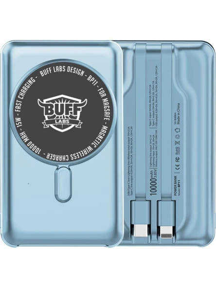 Buff BP11 Mavi 10000 mAh MagSafe Powerbank ürün görseli 1