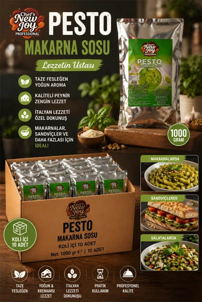 Pesto Sos 1000 G x 10 Adet - 1 Koli (Koli Bazlı Avantaj Paketi) ürün görseli 1
