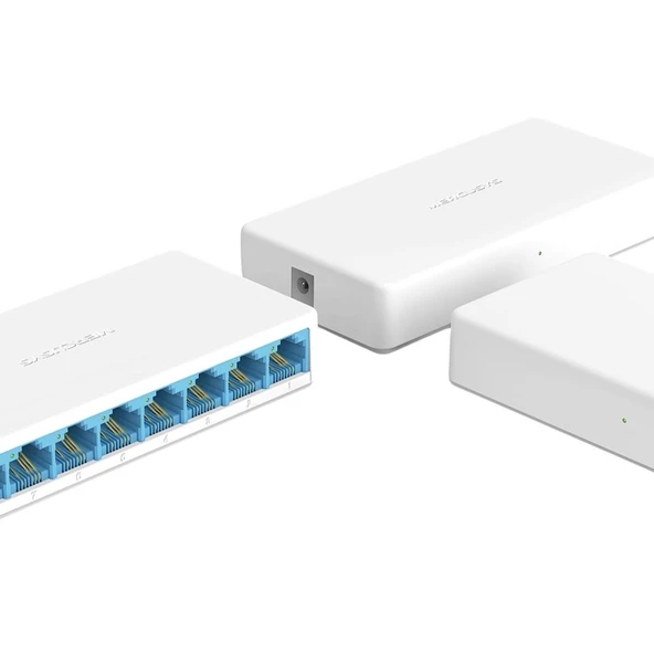 Mercusys MS108 8 Port 10/100 Mbps Switch Plastik Kasa - Resim 2