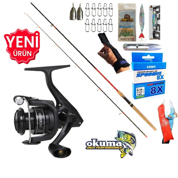 Okuma Revenger Rv-4000A 270cm 10-35gr Karbon Red Zoom Spin Olta Takımı Seti ürün görseli 1