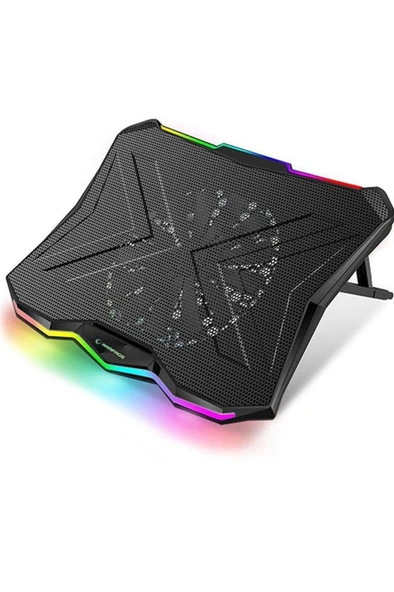 Rampage Ad-rc8 Showy 180mm Fan 15-17*3 Rgb Notebook Soğutucu Laptop Soğutucu Gaming Soğutucu ürün görseli 1