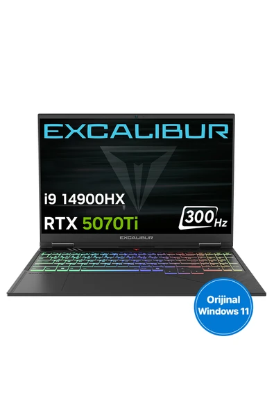 Casper Excalibur G920 i9-1490HX 64GB 2TB RTX5070TI 300HZ 16" W11H Gaming Laptop G920.1490-EXP0A-E ürün görseli 1