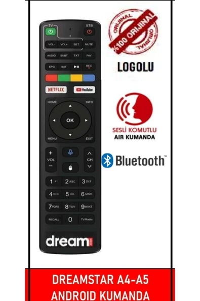 A4 A5 Android Tvbox Kumandası Orjinal ürün görseli 1