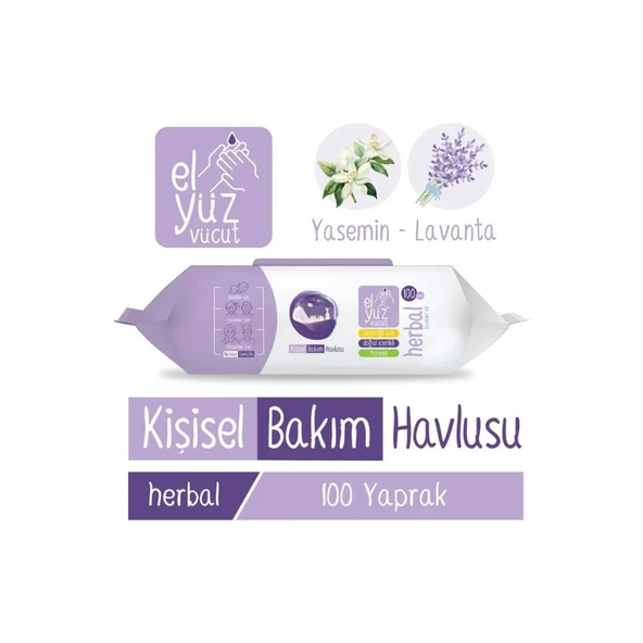 Kişisel Bakım Havlusu 100'lü Herbal - Resim 5