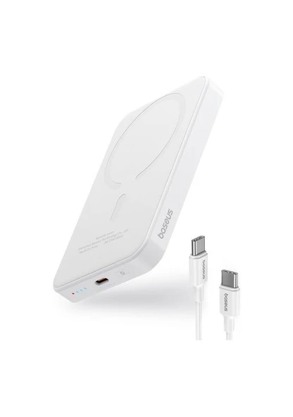 Baseus MagSafe Mini Beyaz 5000 mAh Kablosuz Powerbank Outlet ürün görseli 1