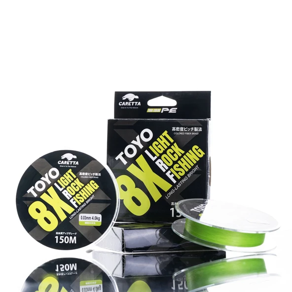 CARETTA TOYO GREEN 8X LİGH ROCK FİSHİNG 150 MT İP MİSİNA ürün görseli 1