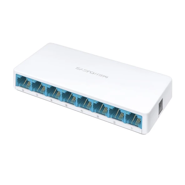 Mercusys MS108 8 Port 10/100 Mbps Switch Plastik Kasa ürün görseli 1