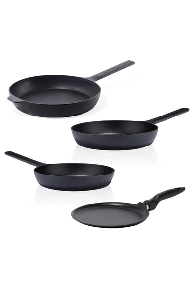 CooknKeep Siyah Inci 4’lü Tava Set ürün görseli 1