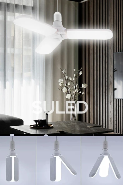 SULED Sl-6347 Pervane Ampul 40-45w Yeni Nesil Beyaz Led Ampul 3 Modlu Ultra Güçlü Pro ürün görseli 1