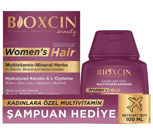 Bioxcin Women Hair Set - 30 Tablet + Şampuan 100 ml Hediyeli ürün görseli 1