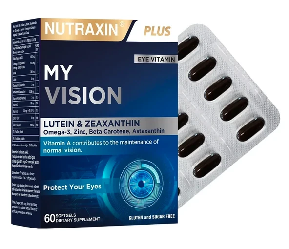 Nutraxin Plus My Vision Göz Vitamini Lutein Zeaksantin 60 Kapsül ürün görseli 1