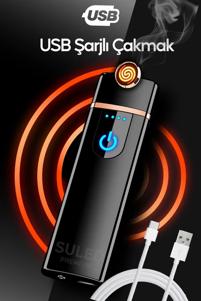 SULED Şarjlı Çakmak USB Şarjlı Pro Serisi Kamp Çakmağı Rüzgardan Etkilenmez ürün görseli 1