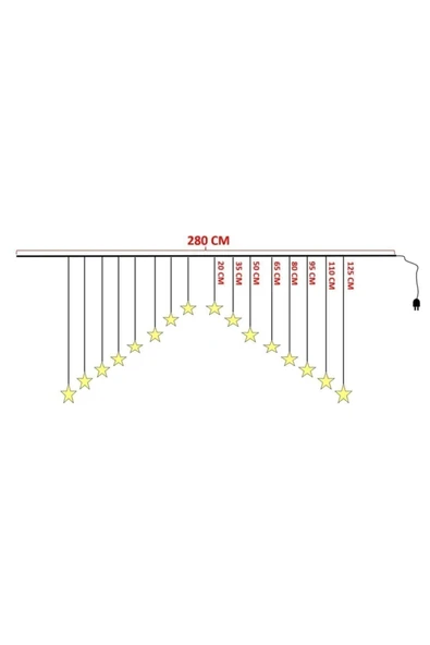 SULED Sl-1060 Yıldız Perde Led Çarpraz - Pl-v-g - Resim 4