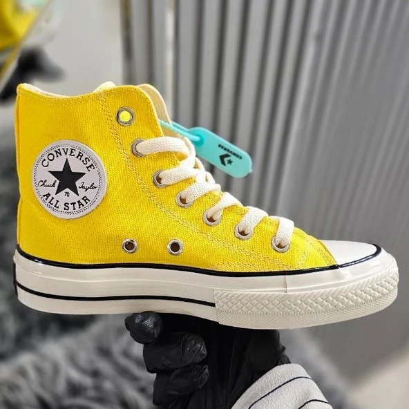 Converse Chuck Taylor Bilekli Sarı Kadın Spor Ayakkabı ürün görseli 1
