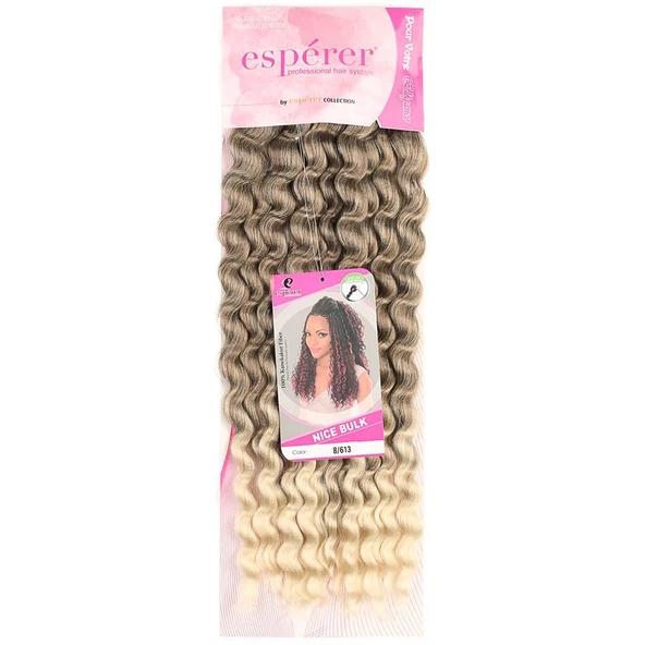 Nice Bulk Afro Su Dalgası / Küllü Kahve / Platin Ombreli - Resim 2